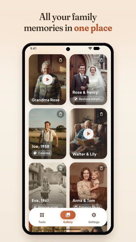 Private gallery of memories